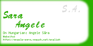 sara angele business card